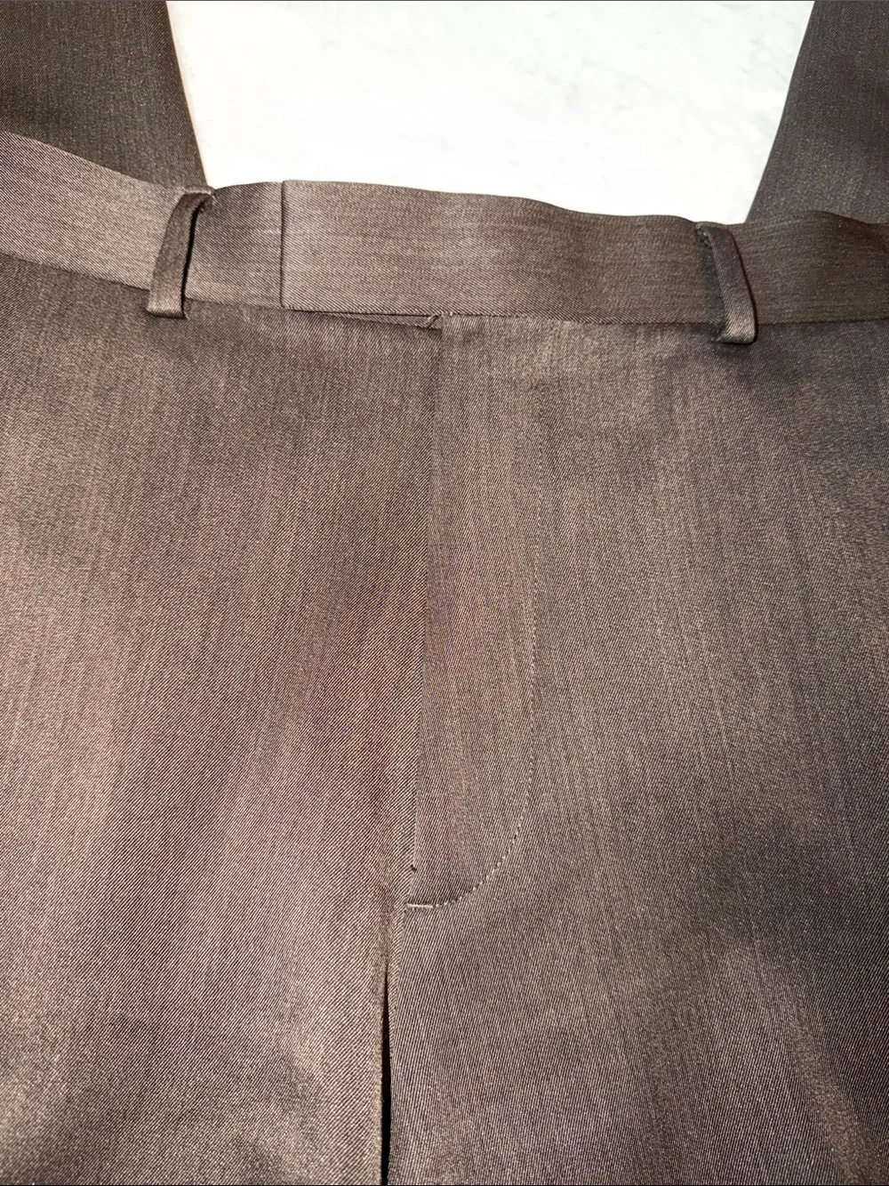 Axist Brown Men's Dress Pants with Subtle Texture 33X30